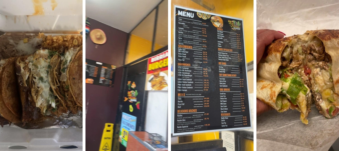 The Gran Burrito Xpress Menu